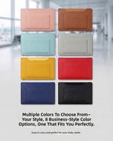 Porte-passeport et porte-cartes de style coréen en cuir PU, couleur unie, minimaliste, pour billets d'avion, disponible en stock transfrontalier