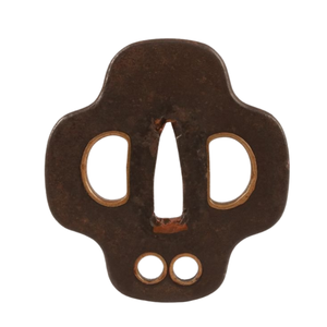 ดาบเหล็กยุคเอโดะของญี่ปุ่น พร้อมที่จับดาบแบบซูบา ลายโคเกะมอนรูปทรงเมลอน  อะไหล่ดาบโบราณไม่มีตราประทับ - Product Image 2