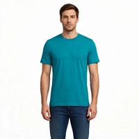 T-shirt en tricot à manches courtes pour homme, col rond, 100% coton, coupe classique, couleur unie, écologique, BD