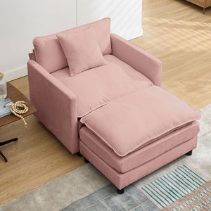 Poltrona con Poggiapiedi, Set di Poltrone Reclinabili Comode per Arredamento Casa - Product Image 4