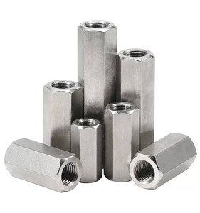 Tuerca hexagonal industrial larga de 8 mm, de acero, totalmente roscada, autoblocante, lisa, para maquinaria de construcción - Product Image 6