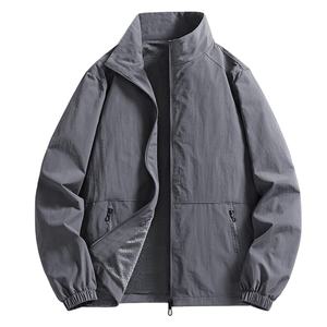 แจ็กเก็ตมีซิประบายอากาศกันน้ำน้ำหนักเบาของผู้ชายชุดกีฬายืนด้านหน้ากันลมสำหรับกลางแจ้ง - Product Image 5