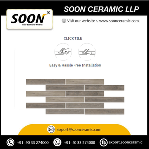 พื้นไวนิล SOON CERAMIC Milano SPC กันน้ำ เป็นมิตรกับสิ่งแวดล้อม กันลื่น ลายปั๊มนูน แกนแข็ง ติดตั้งแบบคลิ๊กล็อค สำหรับใช้ภายในอาคาร - Product Image 4