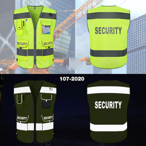 Chaleco de Seguridad de Alta Visibilidad Impermeable Talla Grande con Franjas Reflectantes y Múltiples Bolsillos Unisex para Trabajo - Product Image 4