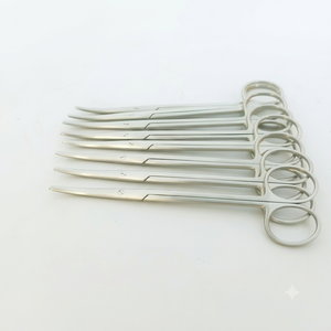 6 Tijeras para Estrabismo de 4.5 pulgadas, 3 Rectas y 3 Curvas, de Acero Inoxidable, Instrumentos Ortopédicos Quirúrgicos Manuales SUAVE - Product Image 5
