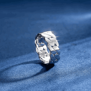 Unisex Yellow Gold Chain <b>Ring</b> Hiphop Style Everyday Wear - Product Image 2