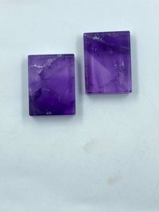 Natural Amethyst Gemstone Loose Cut Stone Rectangular Shape 42.93Carat for Jewelry Making 2Pcs - Product Image 6