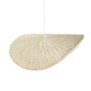Wicker Rattan Lampshade Boho Style, Rattan Lamp <b>Cover</b>, Eco-Friendly <b>Light</b> <b>Cover</b> Indoor Craft Design - Product Image 3