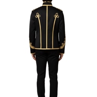 Nouvelle Veste Napoléon Cérémoniale Universelle Personnalisée Noire et Or, Vente en Gros Usine