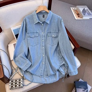 เสื้อเชิ้ตเดนิมพรีเมียมสำหรับผู้ชาย แขนยาว ผ้าทวิลย้อมเส้นด้าย เป็นมิตรต่อสิ่งแวดล้อม กันยับ แห้งเร็ว ระบายอากาศได้ดี สีพื้น คลาสสิค ลำลอง OEM 220 กรัม - Product Image 1