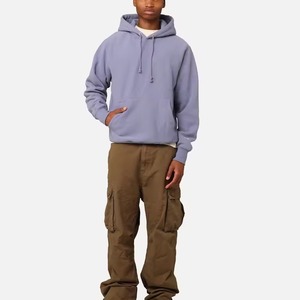 Sudadera con Capucha de Felpa de Algodón Morada para Hombre, Transpirable, con Logotipo Personalizado, Diseño Simple, Fabricación de Alta Calidad - Product Image 5