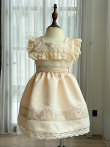 Robe de princesse jaune pour fille, très vendue, pour les occasions spéciales, robe Koko San, robe en satin, robe de soirée pour fille - Product Image 6