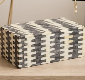 Nueva llegada: Caja de joyería india hecha a mano con incrustaciones de hueso, nuevo diseño, color y tamaño personalizables - Product Image 4
