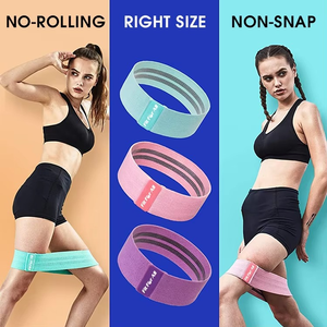 Bandas de Resistencia Elásticas de Alta Resistencia para Ejercicios de Yoga, Glúteos, Cadera y Muslos, Antideslizantes, Anchas, para Sentadillas y Entrenamiento - Product Image 3