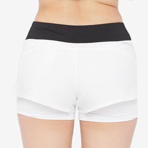 Shorts Deportivos para Mujer, Cintura Elástica, Transpirables, Bordados, de Doble Capa, para Fitness al Aire Libre - Product Image 2