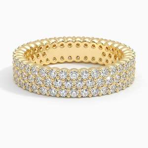 Diamond Eternity Band <b>Ring</b> 14K Gold Full Pave Wedding Band Stackable <b>Ring</b> Luxury Anniversary Jewelry for Women - Product Image 2