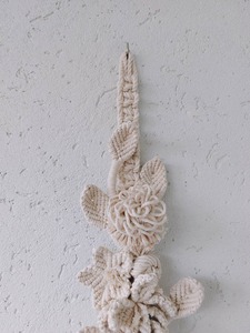 Floral White Macrame Wall Hanging Perfect For Living Room Bedroom And Elegant Home <b>Decor</b> With Multiple Uses From India - Product Image 5
