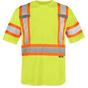 Camiseta de Algodón Transpirable de Alta Visibilidad con Logotipo Personalizable, Ropa de Trabajo de Alta Visibilidad Más Vendida, Ropa de Seguridad de Manga Corta - Product Image 1