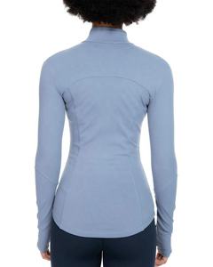Chaquetas de yoga y fitness transpirables de invierno con cremallera, de secado rápido, para mujer, tallas grandes, ropa deportiva, para equitación, con logo frontal, OEM ODM - Product Image 5