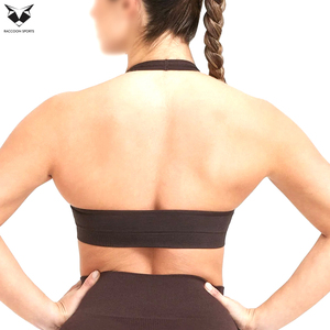 Sujetador Deportivo con Cuello Halter, Diseño Único y Simple, en Tela Suave Color Marrón, de Alta Calidad, Superventas, con el Mejor Diseño y Comodidad - Product Image 3
