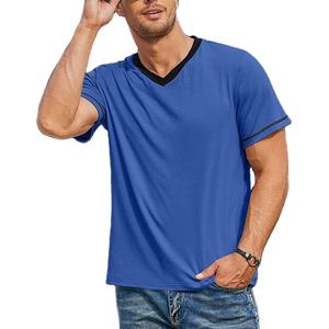 Conjunto de Pantalones Cortos y Camiseta de Manga Corta con Cuello en V, Tejido Transpirable, Deportivo e Informal para Hombre, con Logotipo Personalizado OEM - Product Image 5
