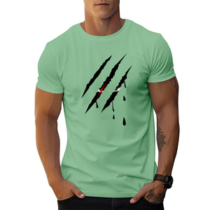 T-shirts d'été pour hommes du Pakistan les plus vendus, imprimés par transfert thermique, 100 % coton, respirants, coupe décontractée - Product Image 3