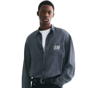 Camisa de mezcla de lino de corte holgado, transpirable y ligera, informal, con botones, para viajes de verano, fabricante OEM ODM personalizado - Product Image 1