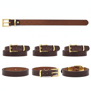 Ceinture en cuir de vachette marron de style nouveau avec boucle à ardillon métallique, ceinture de taille unisexe tendance - Product Image 2