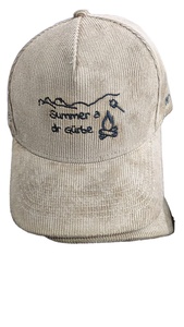 Casquette de baseball personnalisée en velours côtelé en coton 5 panneaux 6 panneaux Bord incurvé en relief 3D Style Hip Hop Logo brodé Cyclisme - Product Image 2