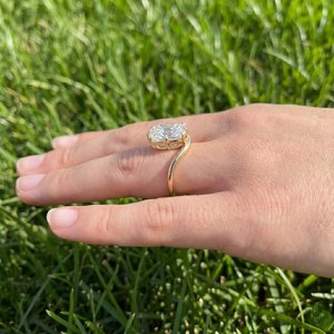 925 Silver Moissanite Fashion Ring Round Brilliant Cut Brilliant Sparkle Elegant Fine Jewelry Gift <b>for</b> Women - Product Image 3