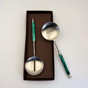 Juego de Servidores de Ensalada de Acero Inoxidable con Mango Redondo Estilo Antiguo, Ecológico, Apto para Lavavajillas, Utensilios para Ensalada, Accesorios de Cocina Más Vendidos - Product Image 5