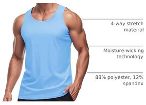 <b>Men</b>’s <b>Muscle</b> Fit Tank <b>Top</b> Sleeveless Workout Shirt Cotton Athletic Vest Breathable Fitness Training Wear Lightweight Summer Wear - Product Image 6