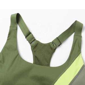 Women's High Support Racerback Sports Bra Plus Size Lightweight Breathable Quick-Dry Front Logo Embroidery Reversible Washed - Product Image 3