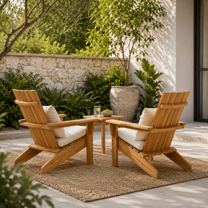 Sillón de Exterior de Madera de Teca Sólida de Lujo con Cojín, Silla Moderna para Patio y Jardín, para Hotel, Villa o Resort - Product Image 4