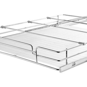 Organizzatore per Armadio in Acciaio Resistente 15,5" Lx21" Px3,5" H con Ripiani Scorrevoli e Cassetti Estraibili per Cucina - Product Image 3