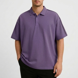 Polo <b>Shirt</b> Men Oversized Casual Loose Fit Baggy Short Sleeve Collar Cotton Summer Street Wear - Product Image 5