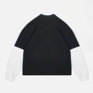 Custom Graphic Front <b>Logo</b> Men T-Shirt Contrast Sleeve O Neck Short Sleeve Knitted Cotton Regular Fit Casual Streetwear - Product Image 2