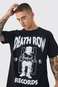 Camiseta Negra Extra Grande con Estampado Personalizado de Death Row Records, Camiseta de Alta Calidad con Cuello Redondo para Hombre - Product Image 3