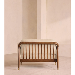 Sofá Atlisia Hecho de Madera de Teca Sólida de Alta Calidad con Tejido de Ratán y Cojín para Interiores o Exteriores - Product Image 6