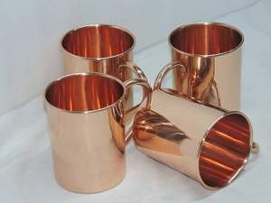 Mug à boire en cuivre tendance avec dessus en métal, meilleur design, mugs en cuivre antique, mug en cuivre pur - Product Image 2