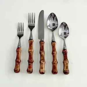 Ensemble de couverts très demandé, finition argentée, acier inoxydable, 3 pièces, style minimaliste, pour la restauration fine, ustensiles de cuisine - Product Image 4