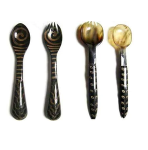 Natural Buffalo Horn Long Handle <b>Spoon</b> Handmade Classic <b>Gold</b> Plated Eco-Friendly Mirror Polish Kitchen <b>Serving</b> Utensil - Product Image 5