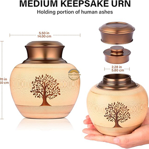 Handmade Wooden Cremation Urn <b>for</b> Human Ashes Wholesale Solid Wood Funeral Urn <b>for</b> Ash Storage - Product Image 3