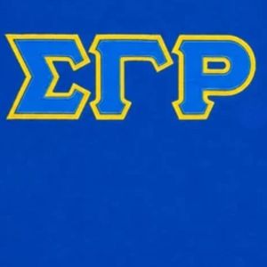 Camiseta Deportiva Blanca de la Hermandad Sigma Gamma Rho con Apliques Bordados de Doble Costura, Camiseta con Letras Griegas Personalizada para Mujer - Product Image 2