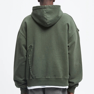 Fabricación de Sudaderas con Capucha, Bordado Personalizado, Logotipo Vintage, Alta Calidad, Sudadera con Capucha Lisa al por Mayor, 100% Algodón, Sudadera con Capucha Extra Grande y Corta - Product Image 2