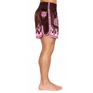 Pantalones Cortos de Muay Thai de Satén 100% Poliéster, Logotipos Personalizados, Diseños OEM, Impresión por Sublimación, Bordado, Hechos en Pakistán - Product Image 3