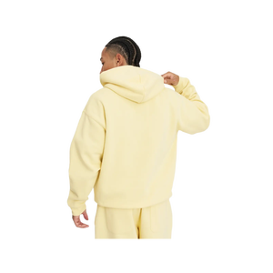 Sweat-shirt à capuche oversize pour homme, couleur unie, en molleton, pull décontracté pour l'automne, jaune, coupe classique, en coton tricoté - Product Image 2