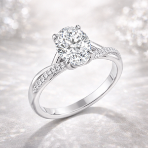 Anillo de Compromiso de Oro de 14K con Diamante Cultivado en Laboratorio, Chapado en Rodio, Banda Trenzada con Pavé, Joyería Fina para Mujer, Certificado para Aniversario de Bodas - Product Image 5