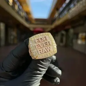 Anillo de Compromiso Personalizado para Mujer con Moissanita Real de Corte Redondo de 4 Quilates, Plata de Ley 925, Chapado en Oro Amarillo de 14K - Product Image 3