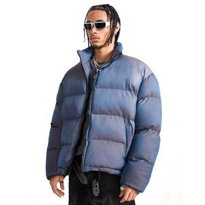 Nouvelle Arrivée Vente Chaude 2026 Veste Puffer Homme Bleu Marine Légère avec Col Montant, Impression de Logo Personnalisé, Meilleur Design, Haute Qualité - Product Image 1